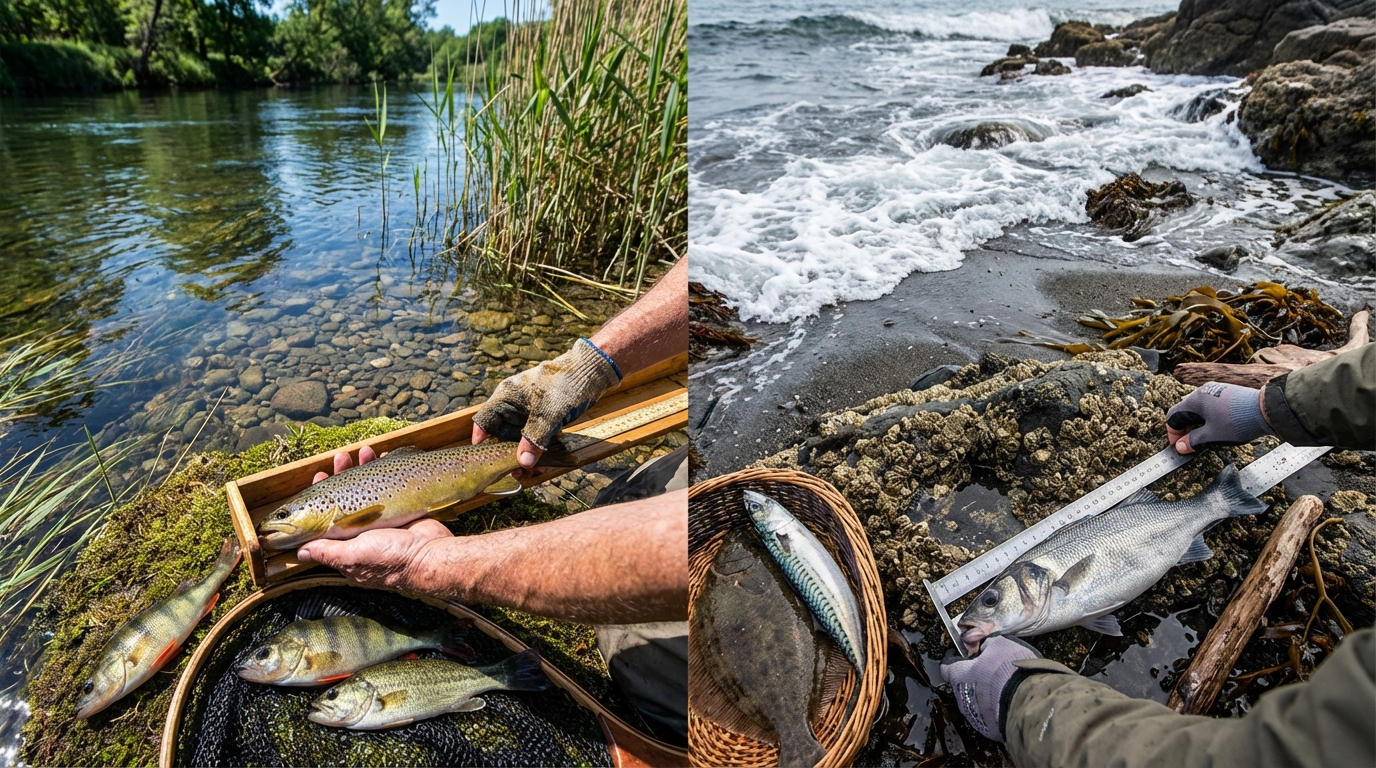 découvrez notre guide complet des tailles légales de capture en eau douce et en mer pour pêcher en toute légalité et préserver les espèces marines.