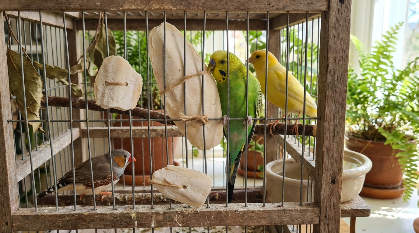 découvrez comment utiliser l'os de seiche pour oiseaux et les bienfaits qu'il apporte à leur santé, notamment en renforçant leur bec et en fournissant des minéraux essentiels.